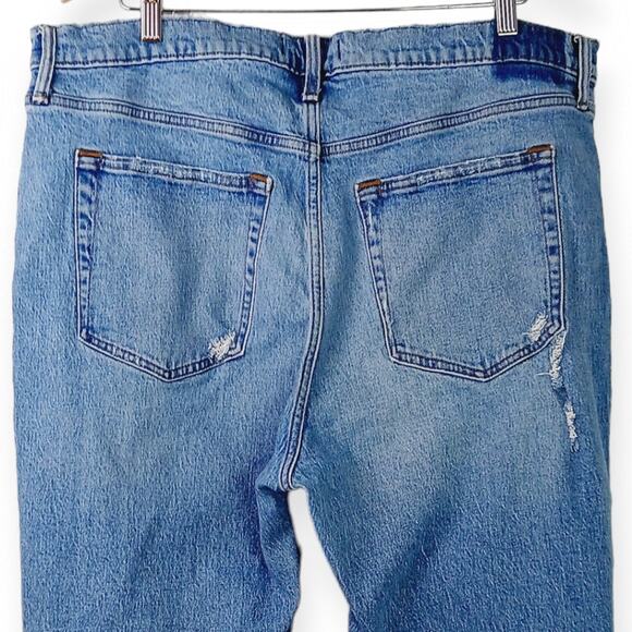 Abercrombie & Fitch SZ 34/18S The Dad High Rise Medium Wash Distressed - Picture 6 of 8